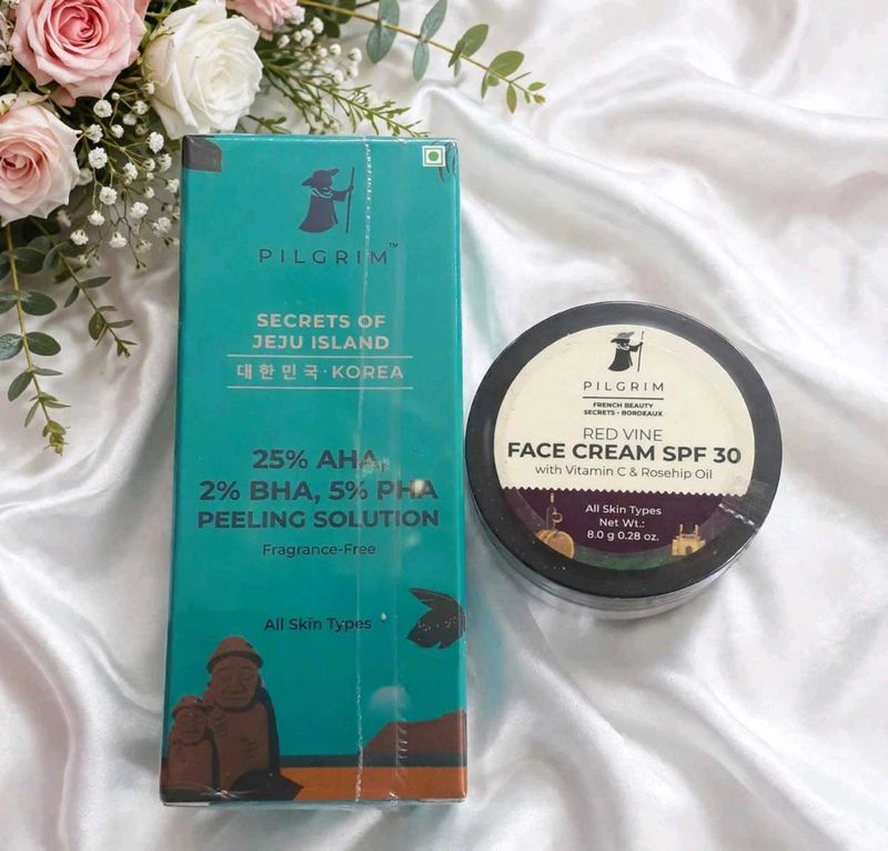 💖 Pilgrim 25% AHA Peeling Solution + Red Vine Fac