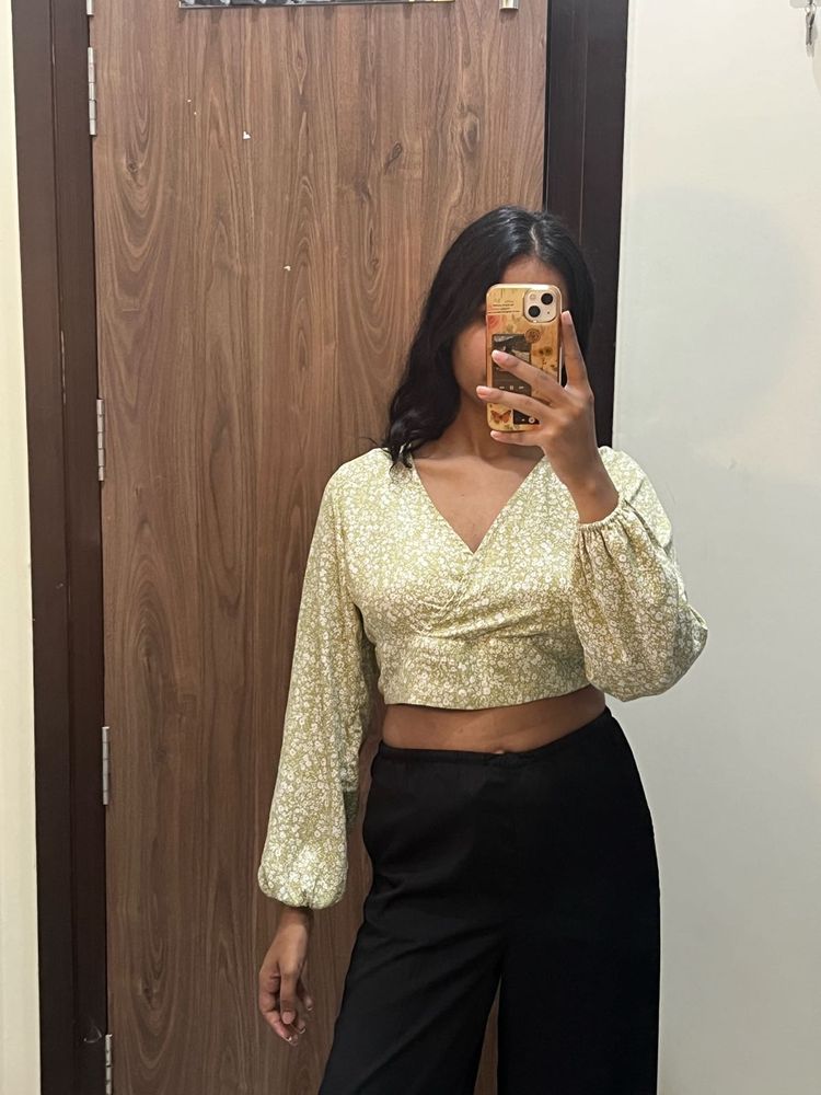 Chic Floral Print backless top