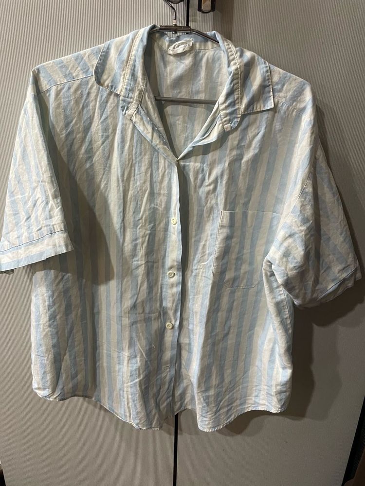 Striped Button-Down Shirt