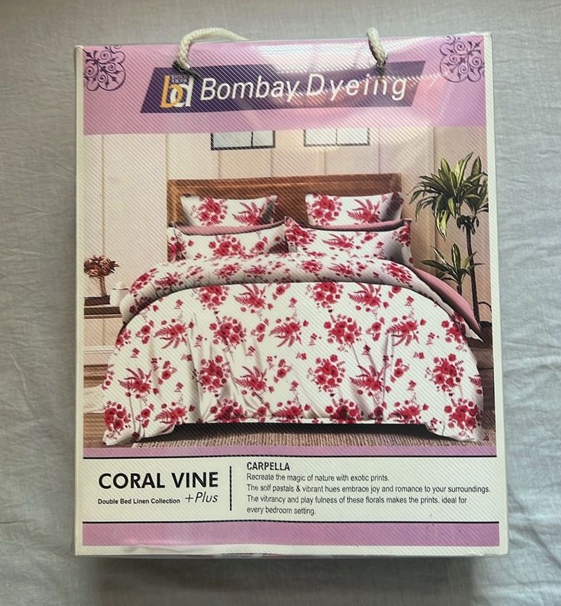 Red Floral bed sheet
