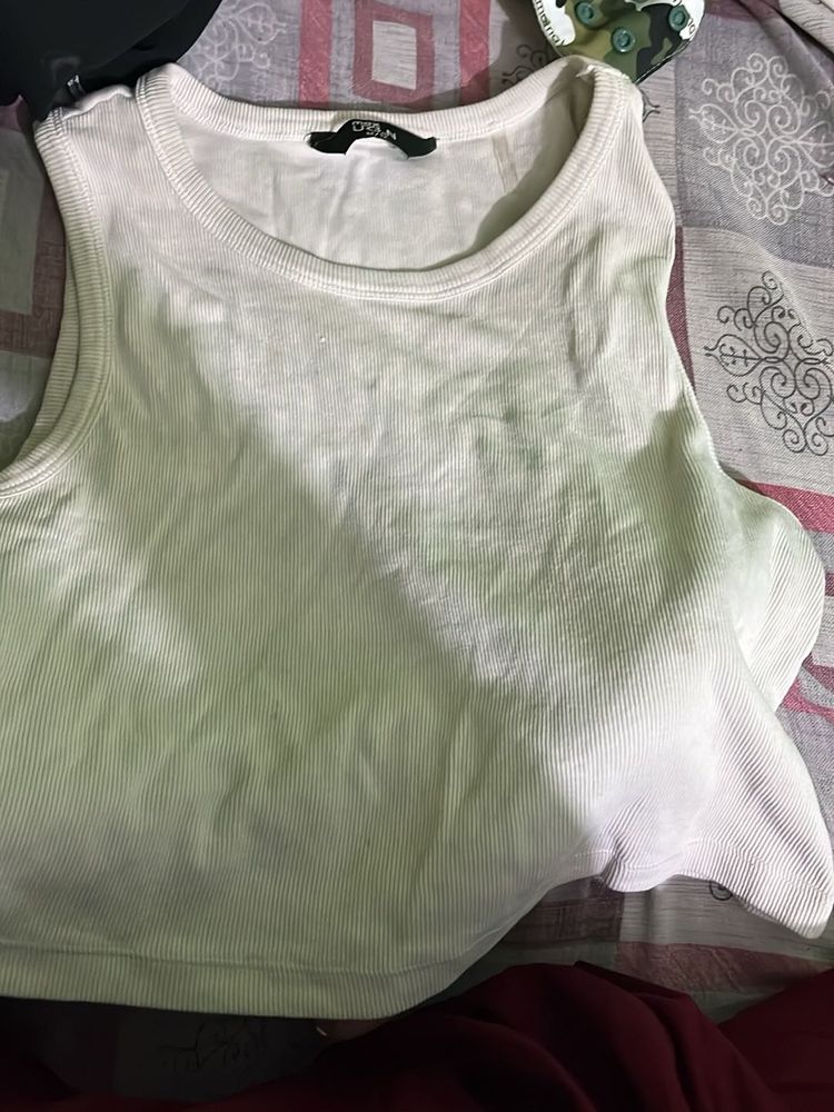 white crop top