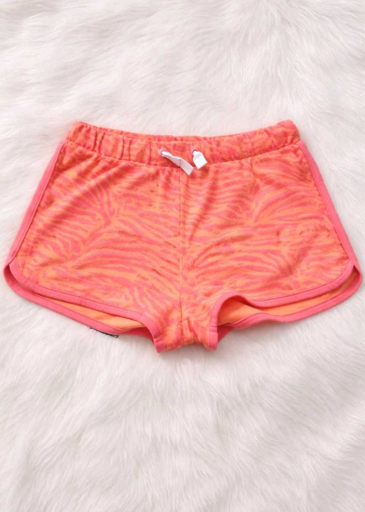 Cute Orange Tiger Print Shorts