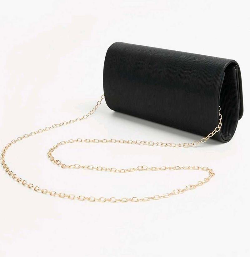 Code by Lifestyle Black Textured Clutch