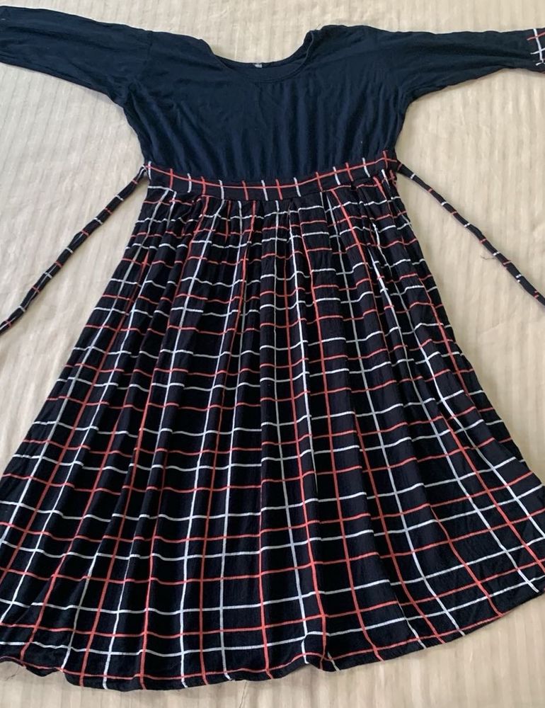 Casual Checkered Dress