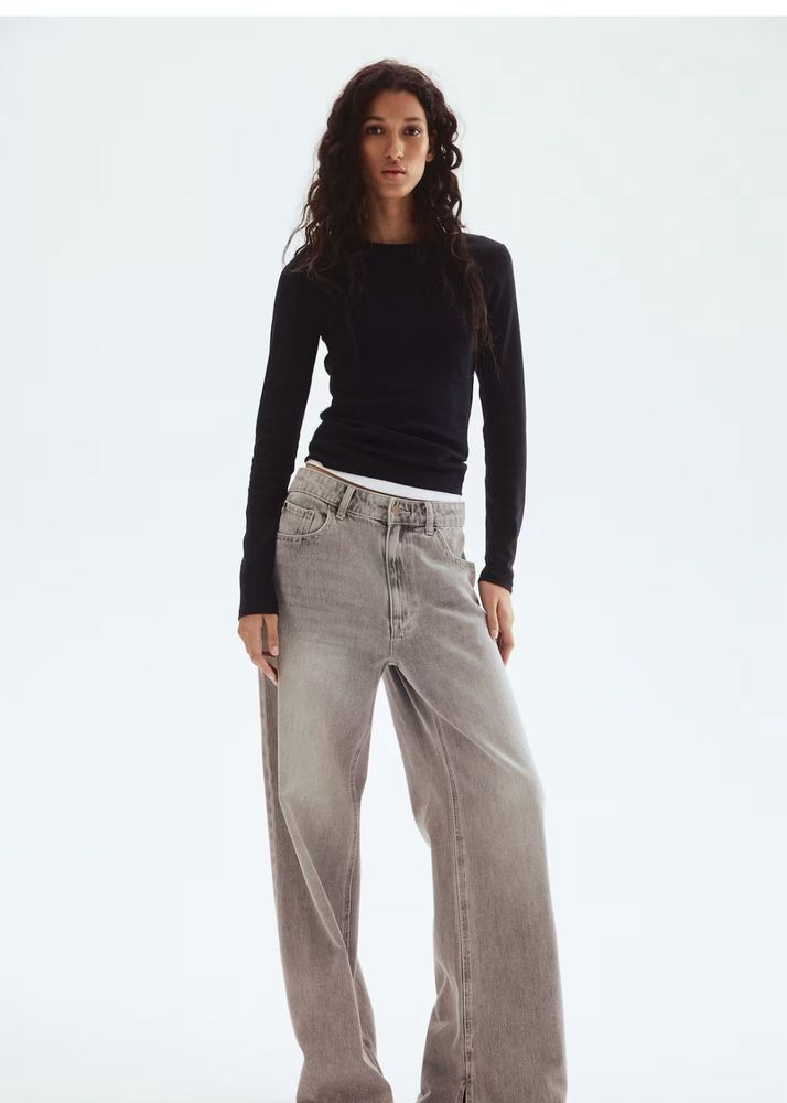 H&amp;M Classic Black Long Sleeve Top
