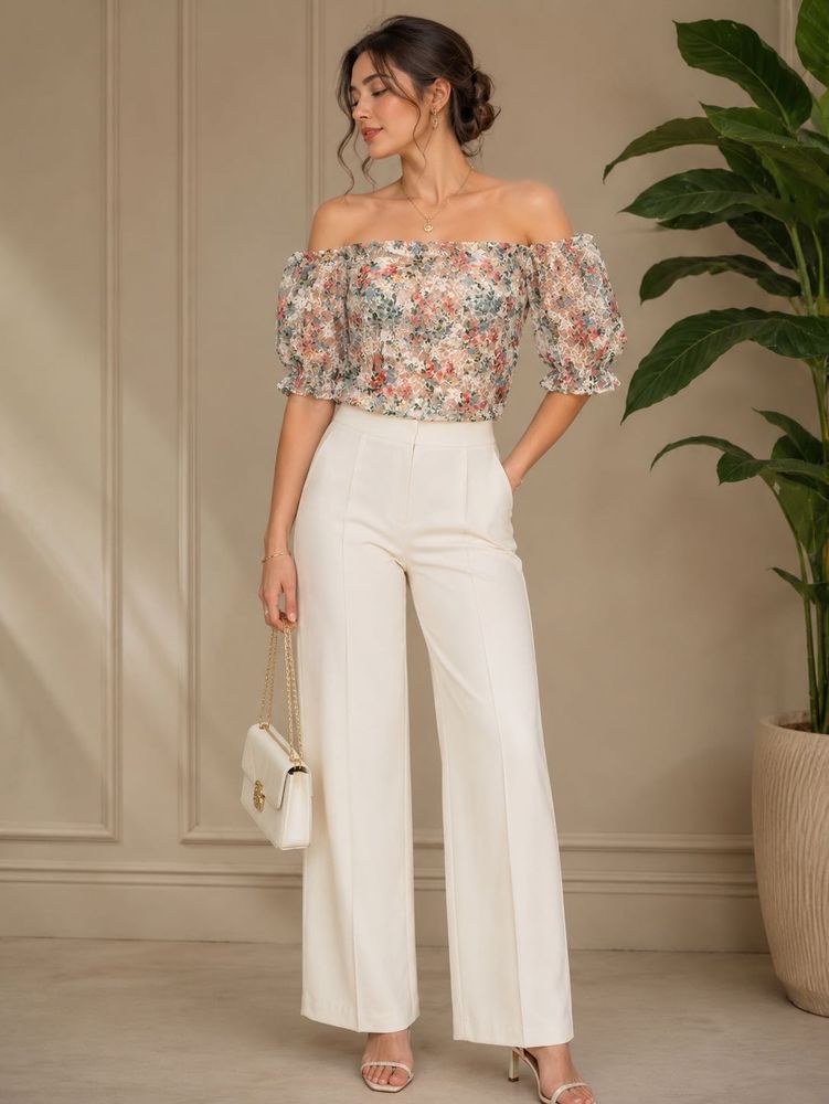 Floral Lace OFF-Shoulder Top