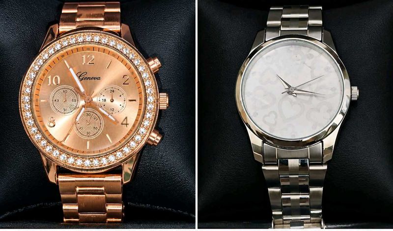 Geneva Rose Gold &amp; Silver Women's Watches