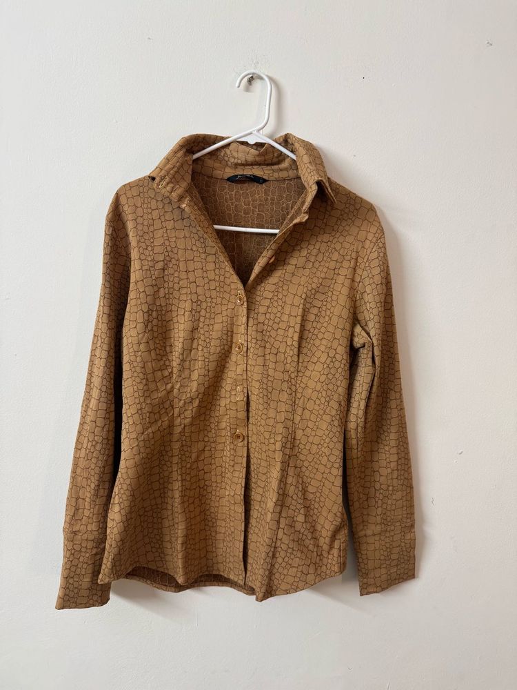 Italian Designer Croc Print Shirt