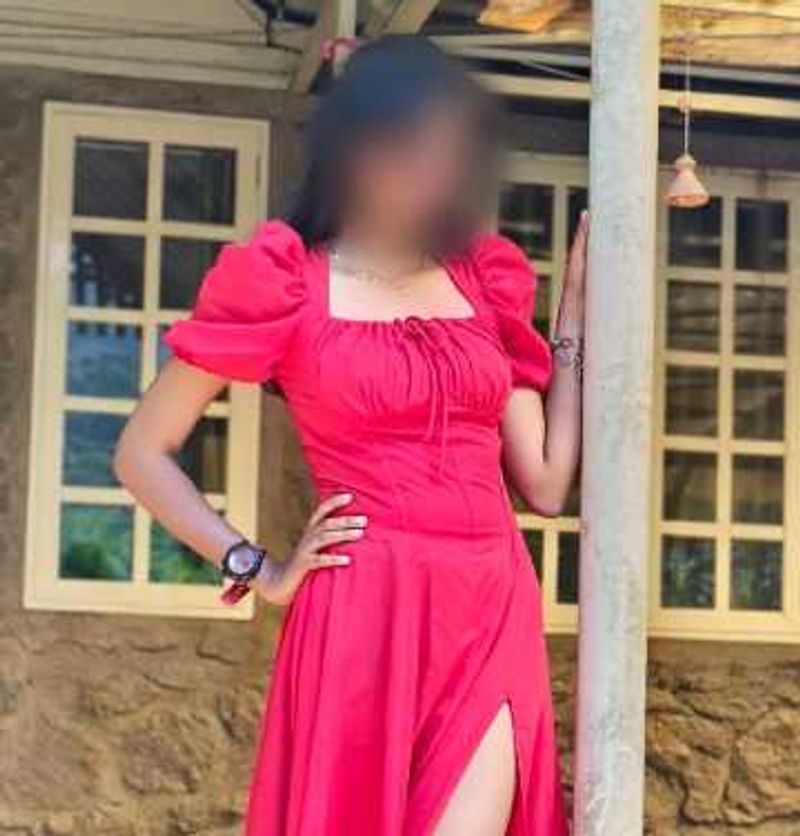 Stylish Red Puff Sleeve corset style Dress