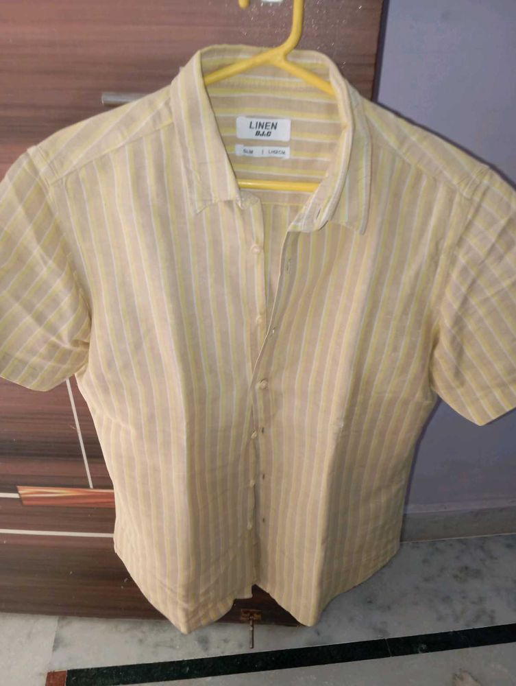 Men's Striped Linen Shirt