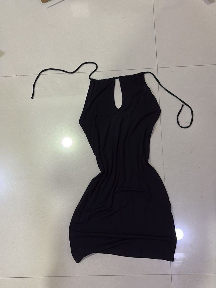 Black Halter Mini Dress Forever 21