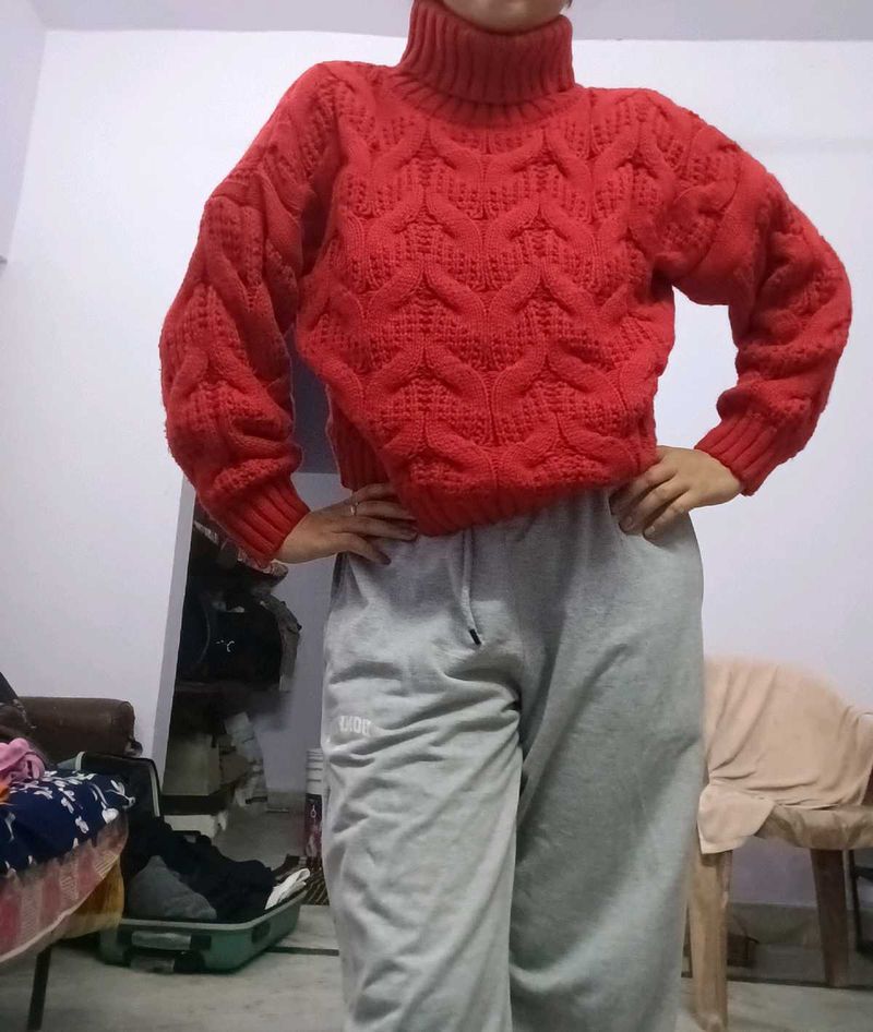 Chunky Knit Turtleneck Sweater