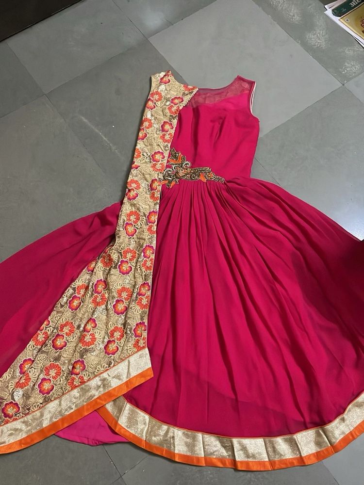 Beautiful Pink Anarkali Gown