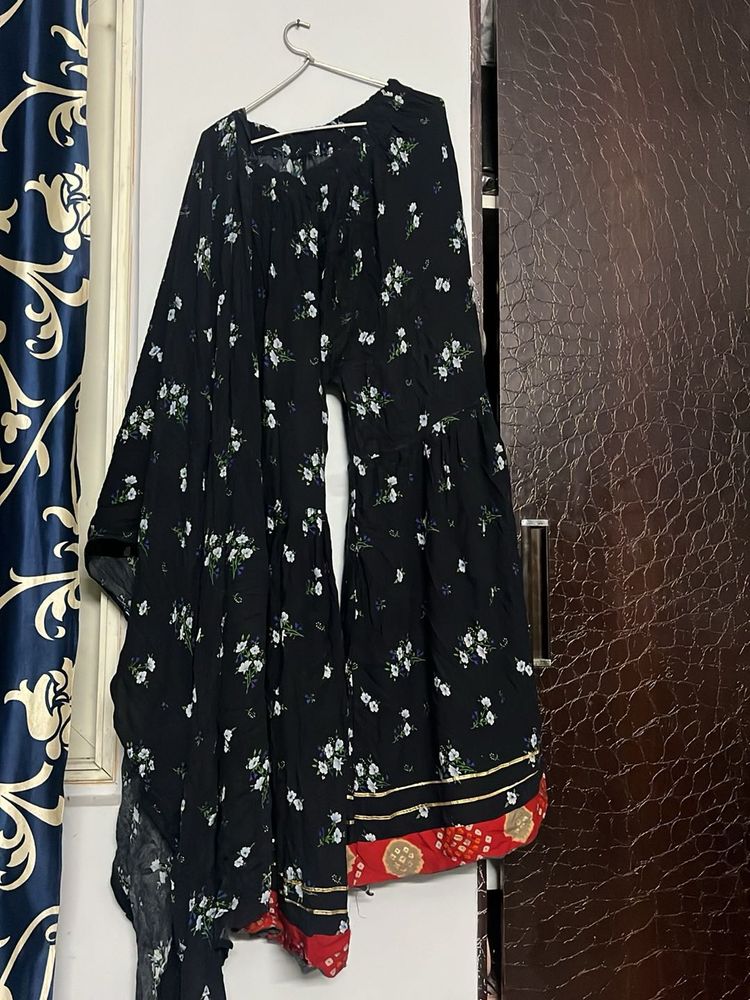 Floral Print sharara and dupatta