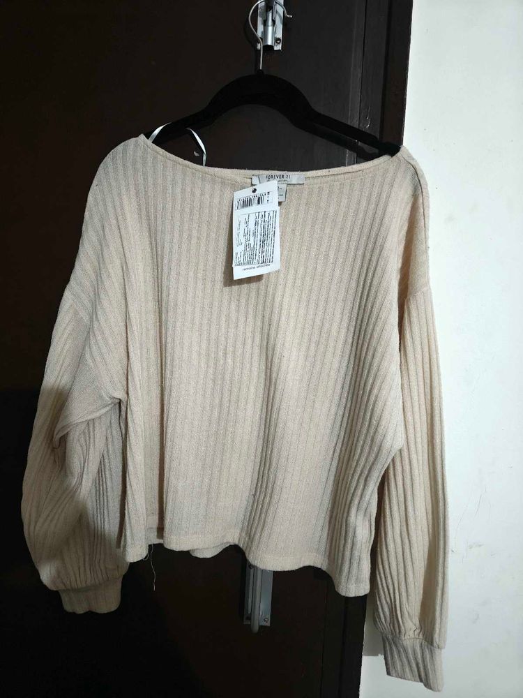 Ribbed Knit sweater with tag