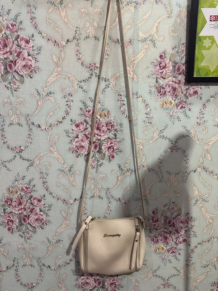 Stylish Cream Crossbody Bag