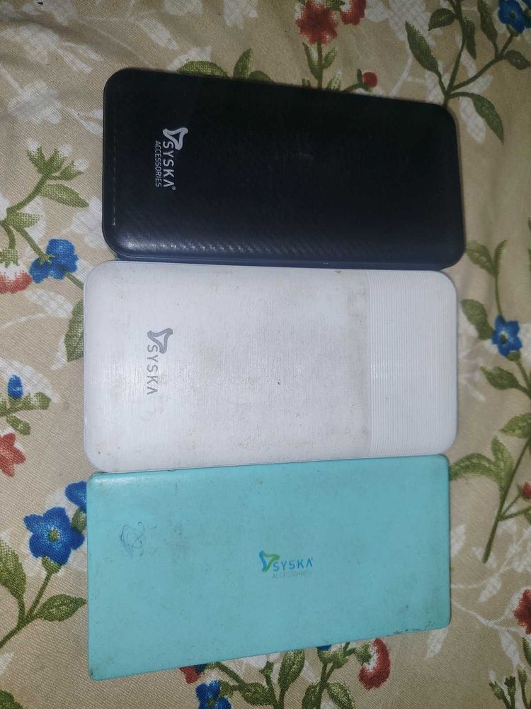 Syska Power Banks - Lot of 3