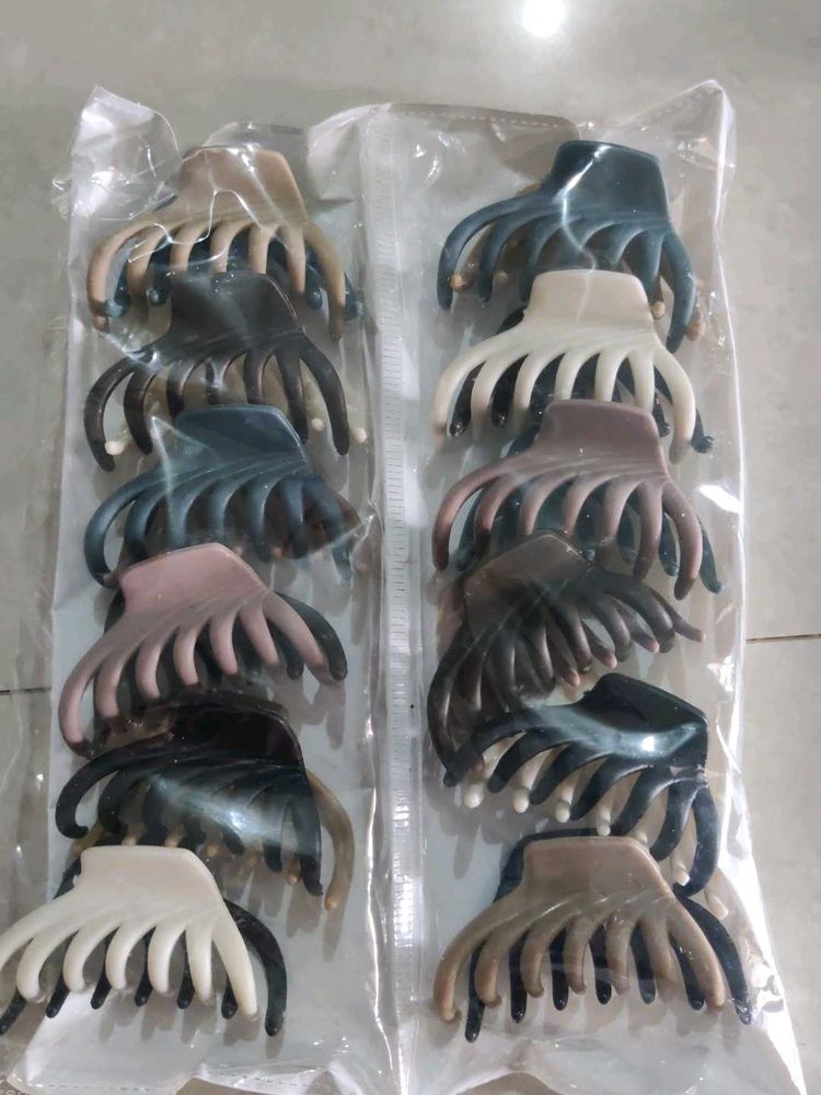 Set of 12 Stylish Claw Clips