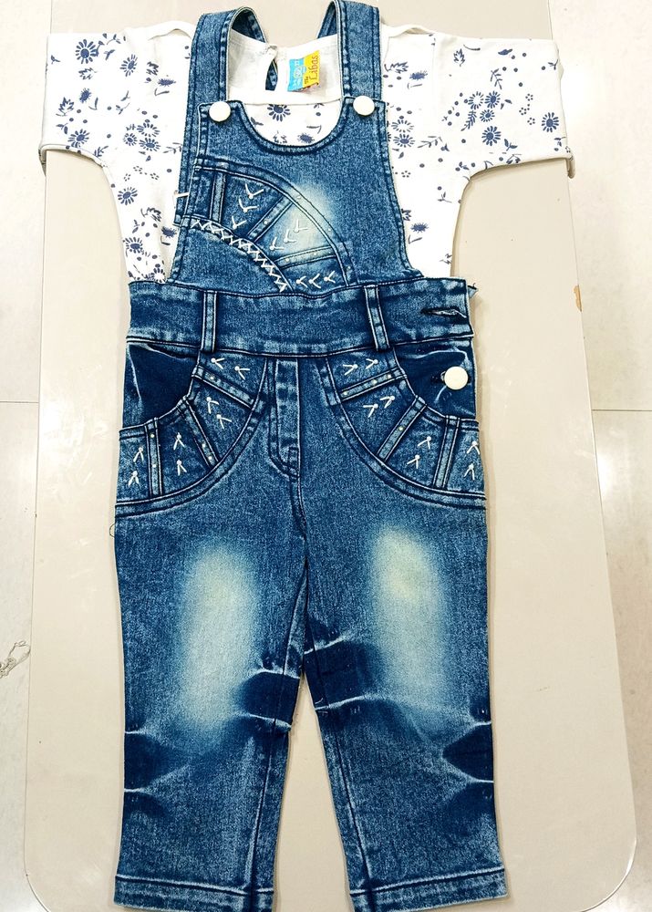 Libas Brand Dungaree For 3 - 4 Years  Girls
