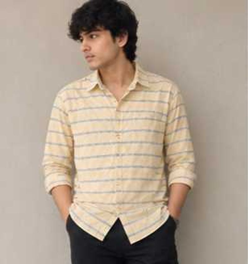 Men's Striped Long Sleeve Shirt