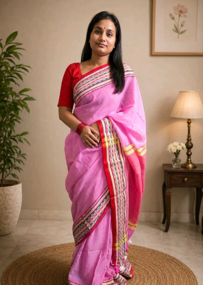 🌿 Anuragini Soft Pink Saree 🌿