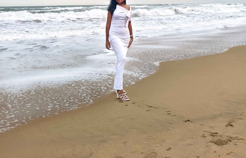 Elegant White Asymmetrical Dress