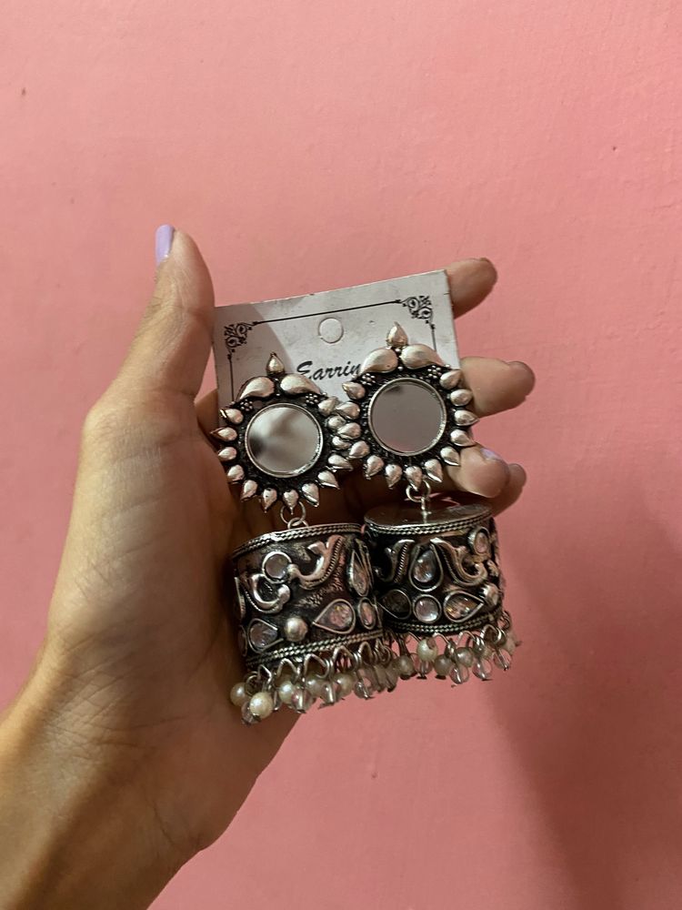 Beautiful Oxidised Big Earrings