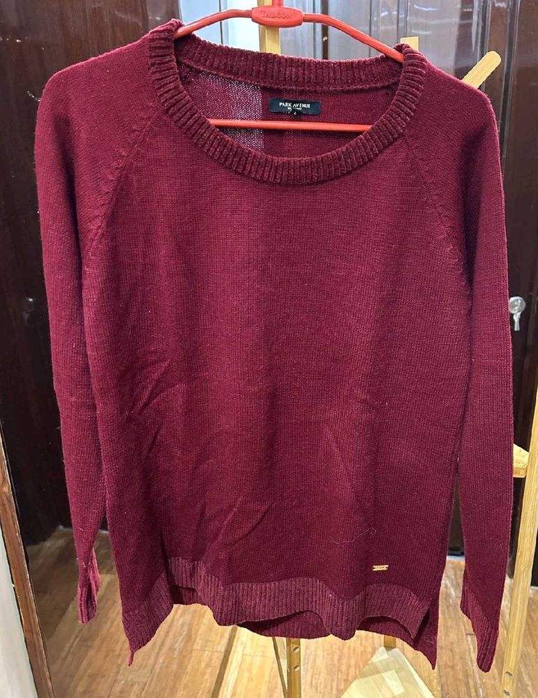 Burgundy Pullover Sweater