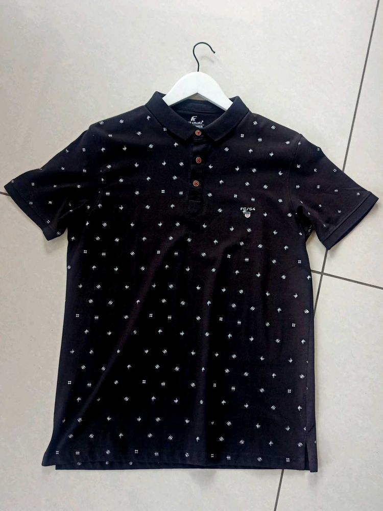 FORT COLLINS Men's Dark Printed Polo T-Shirt