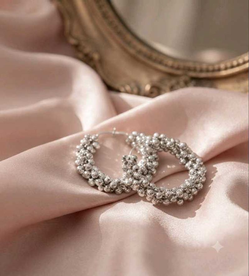 Chunky Ball Hoop Earrings