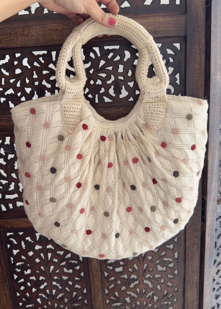 Brand New Zara Polka Dot Bohemian Bag