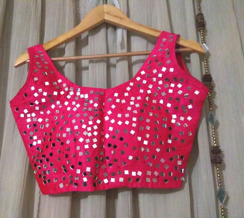 Rani Pink Raw Silk Blouse