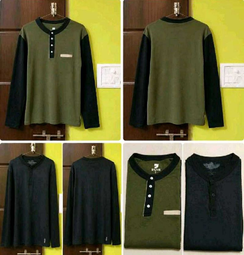 Men's Long Sleeve Henley T-Shirt