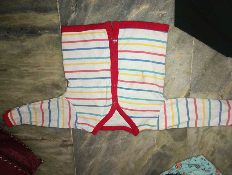 Striped Baby Sleepsuit