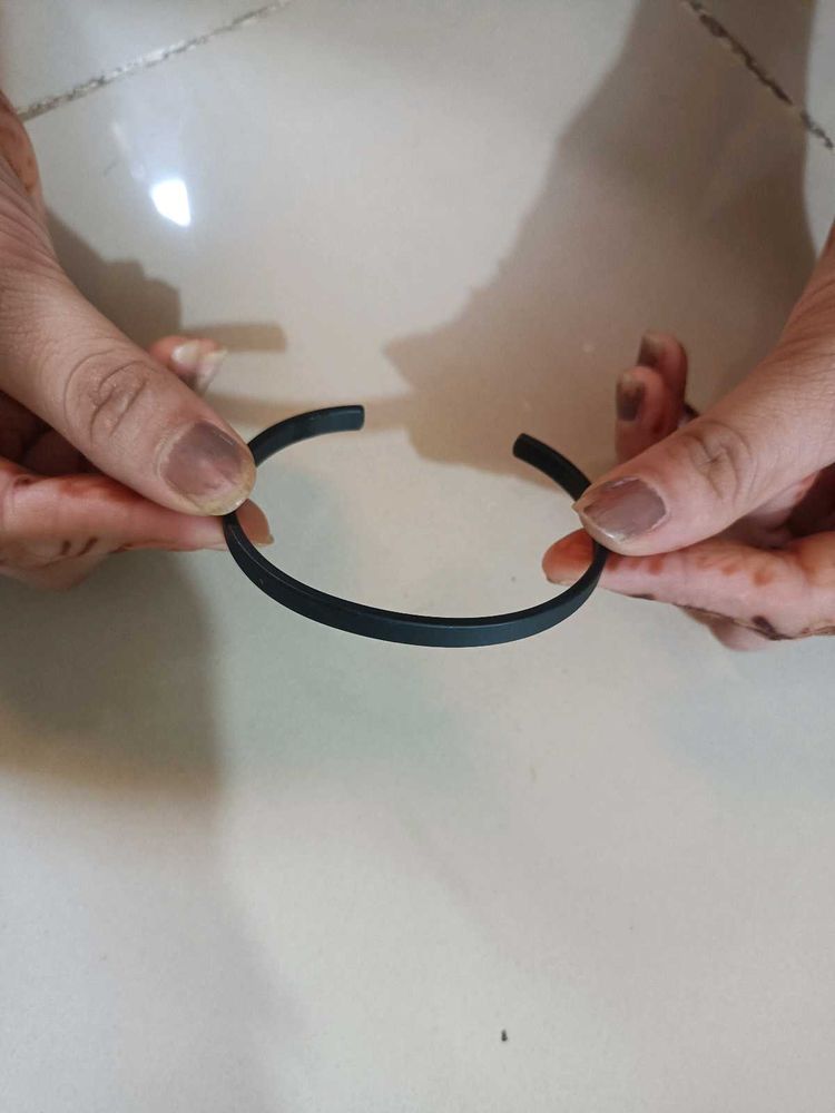 Black Bangle Bracelet adjustable cuff