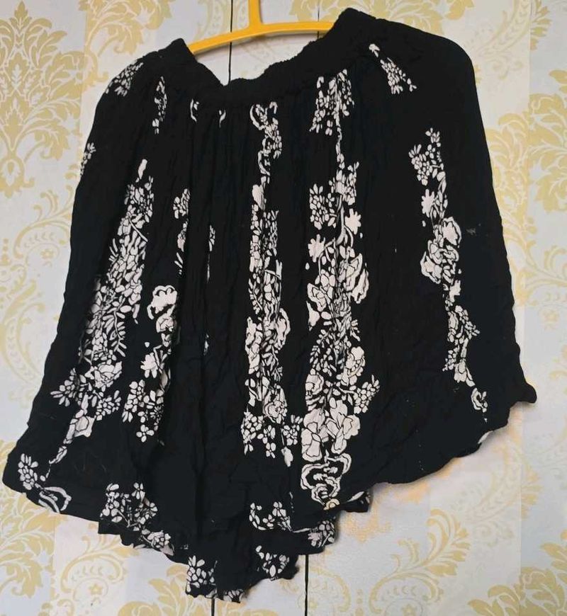 Boho Floral Print combo skirt