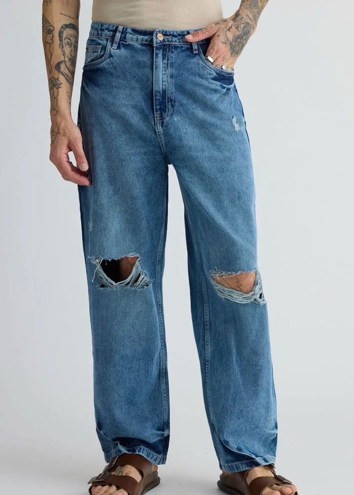 Freakins Men ripped Straight Jeans