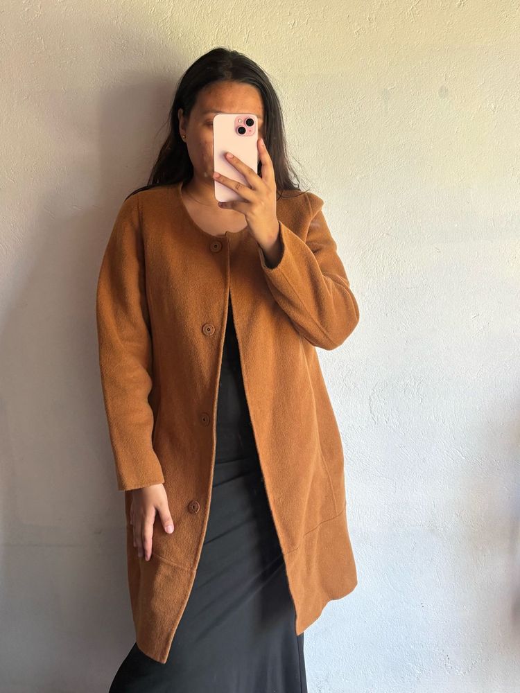 Cozy Brown Button-Up Coat