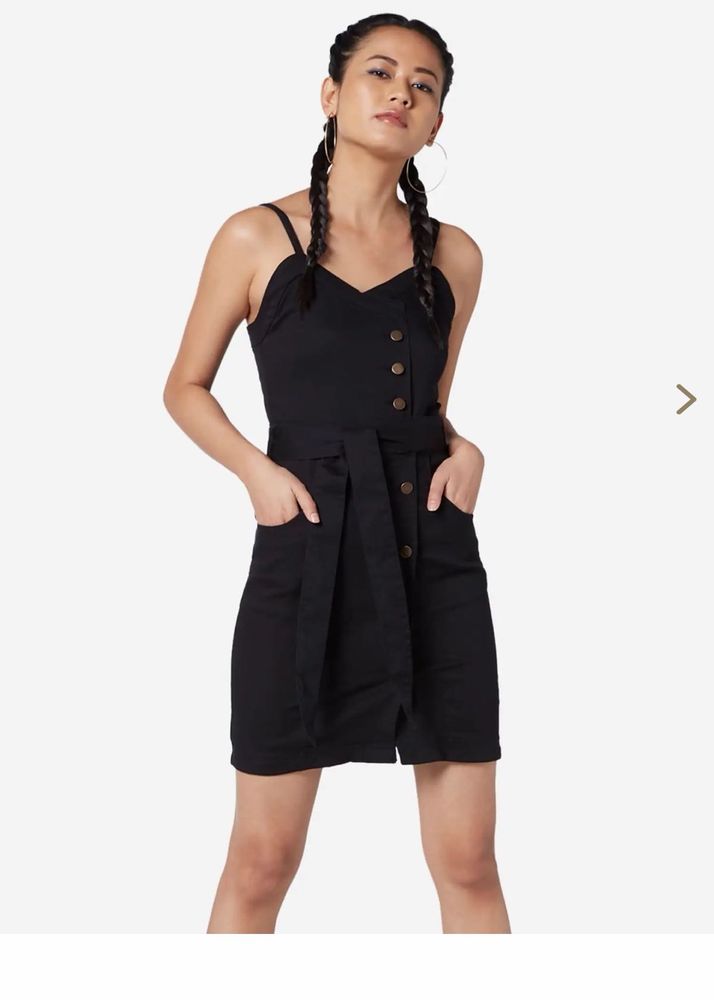 Black Back Zipper Dress