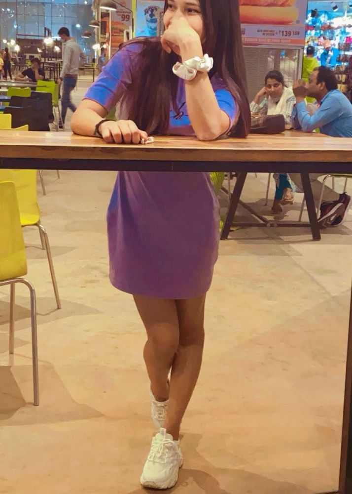 Cute Purple T-Shirt Dress