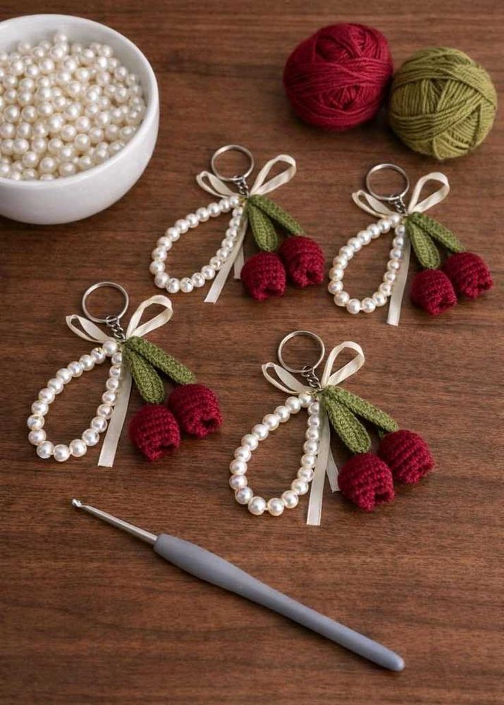 1 tulip keychain for 99 rupees only 🍒