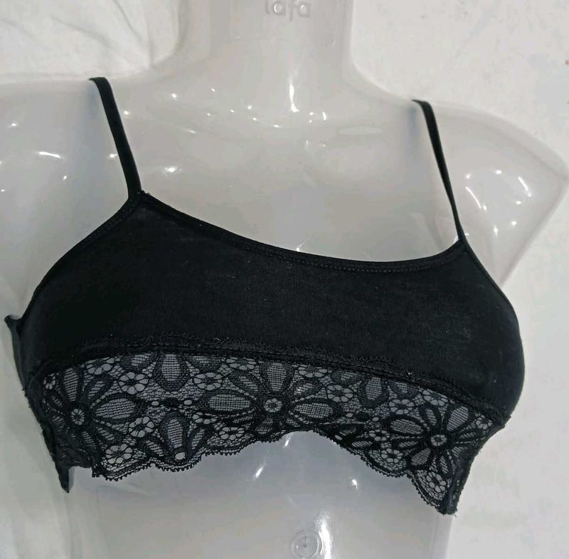 ❤️‍🔥 Black Lace Trim Bralette