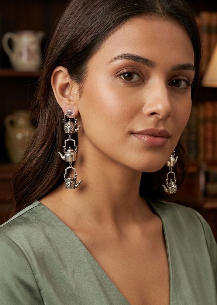 New Unique Teapot Dangle Earrings l Last pair