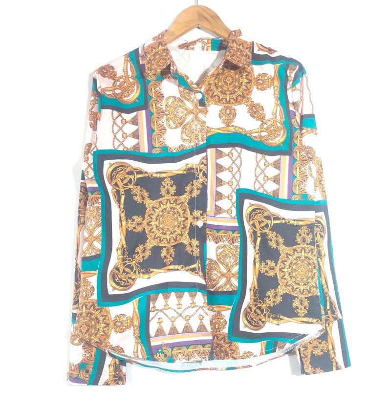 Polyester multicolour printed Top(Women)