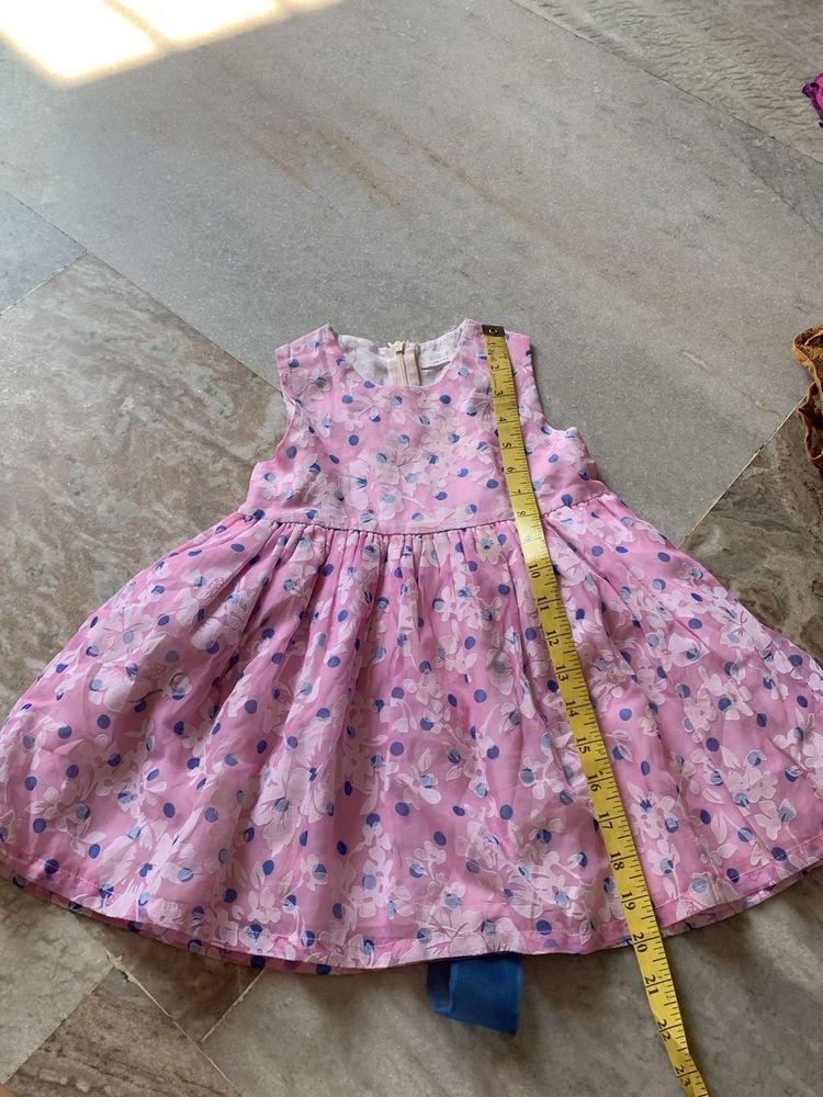 Cute Pink Floral Baby Dress