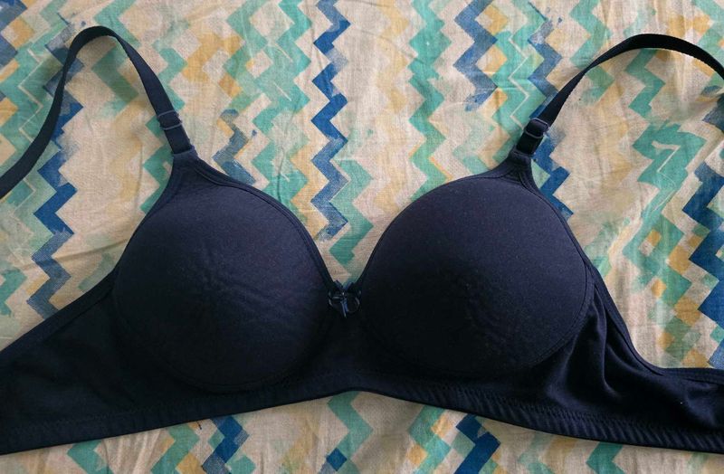 Navy Blue lightly Padded Bra
