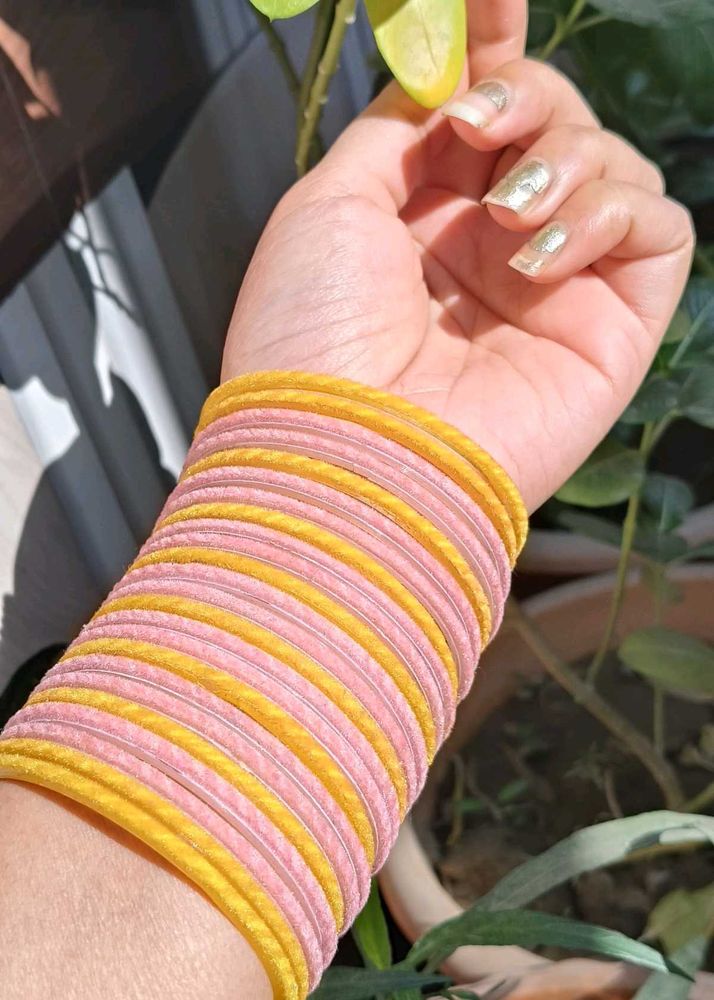 Pink &amp; Yellow Bangles
