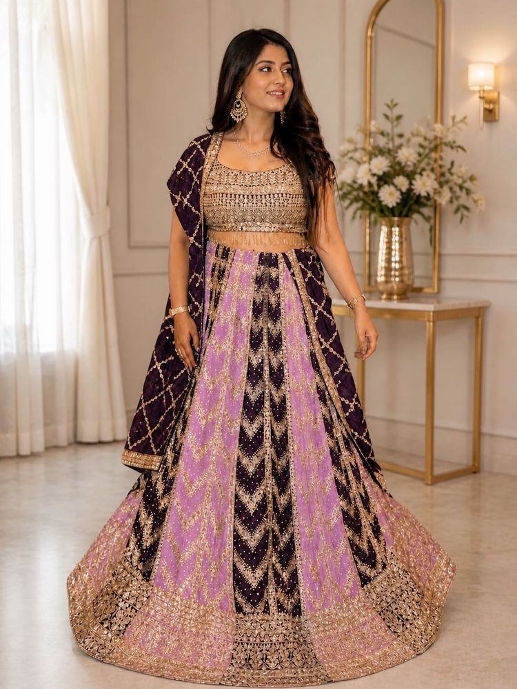 Designer Purple &amp; Lavender Lehenga Choli