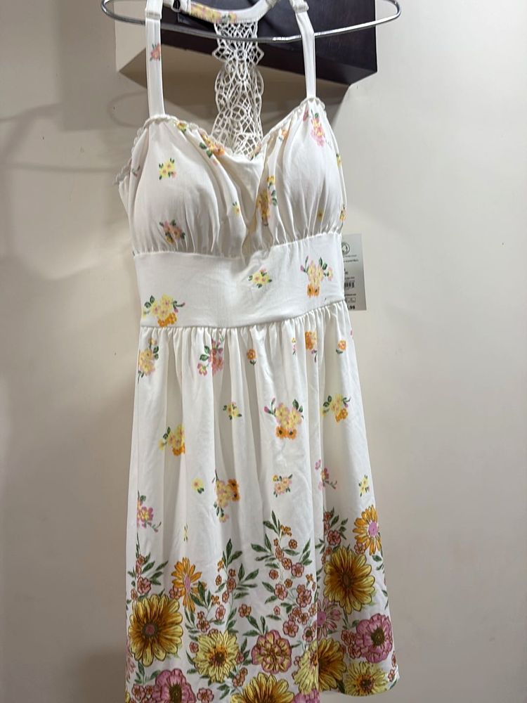 Floral Print padded Summer Dress super smooth