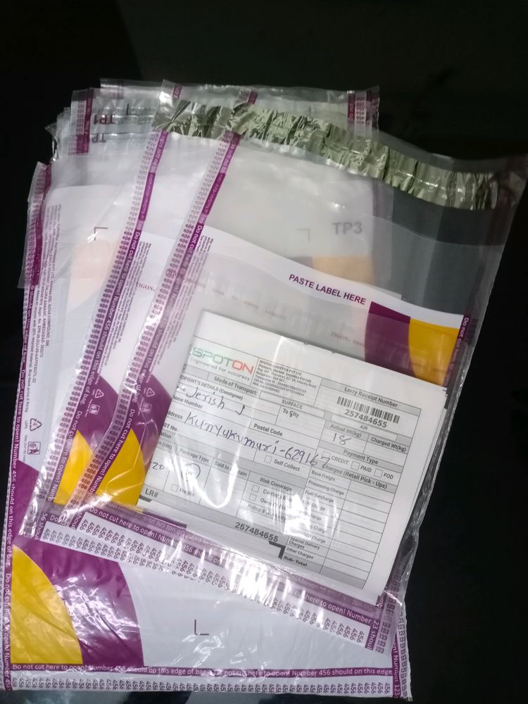 💥'25' - 6.5x8 Meesho Transparent Courier Bags-POD